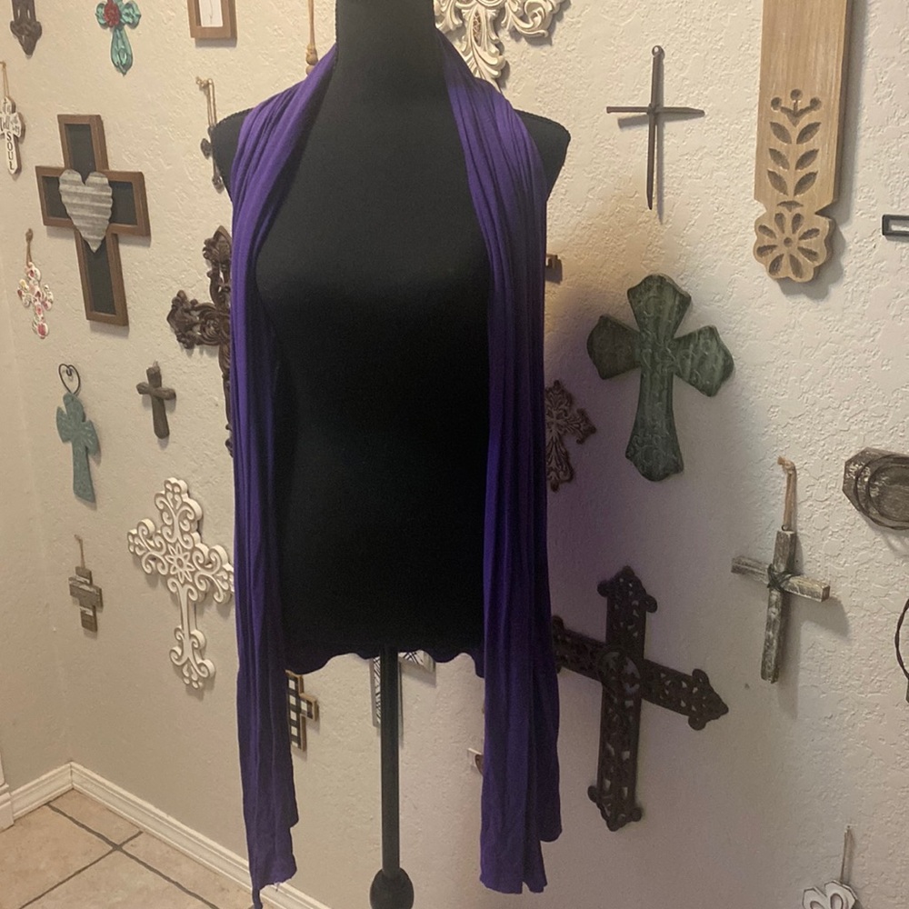 Charlotte Russe purple shawl/jacket size all